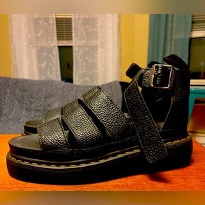 Size 10 Dr Martens Clarissa Quad II sandals in black (never worn outside)